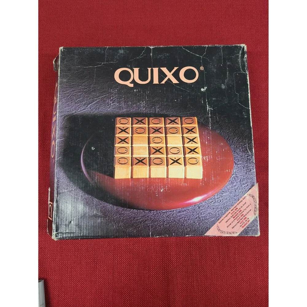 Vintage Quixo Wooden Board Game COMPLETE Gigamic 1995 Strategy Brown